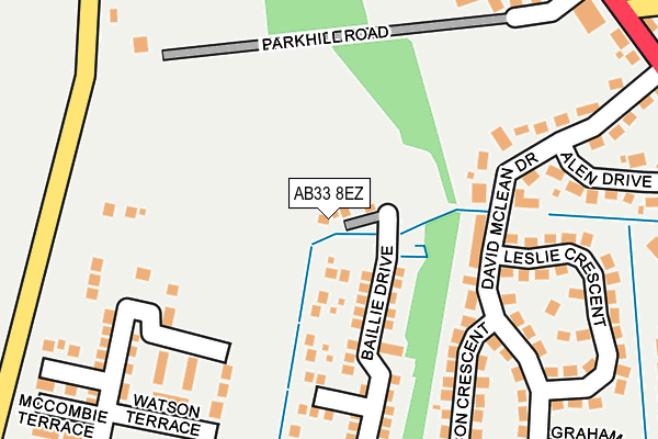 AB33 8EZ map - OS OpenMap – Local (Ordnance Survey) AB33 8EZ map - OS OpenMap – Local (Ordnance Survey)