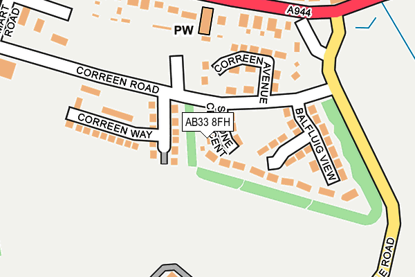 AB33 8FH map - OS OpenMap – Local (Ordnance Survey) AB33 8FH map - OS OpenMap – Local (Ordnance Survey)