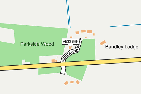 AB33 8HF map - OS OpenMap – Local (Ordnance Survey) AB33 8HF map - OS OpenMap – Local (Ordnance Survey)
