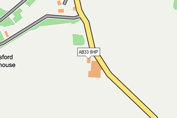 AB33 8HP map - OS OpenMap – Local (Ordnance Survey) AB33 8HP map - OS OpenMap – Local (Ordnance Survey)
