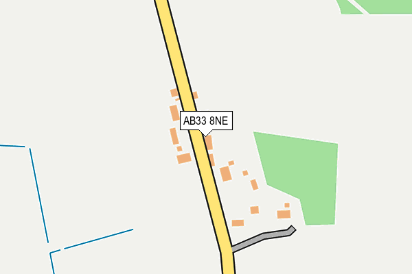 AB33 8NE map - OS OpenMap – Local (Ordnance Survey) AB33 8NE map - OS OpenMap – Local (Ordnance Survey)