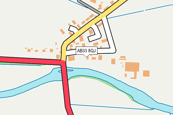 AB33 8QJ map - OS OpenMap – Local (Ordnance Survey) AB33 8QJ map - OS OpenMap – Local (Ordnance Survey)