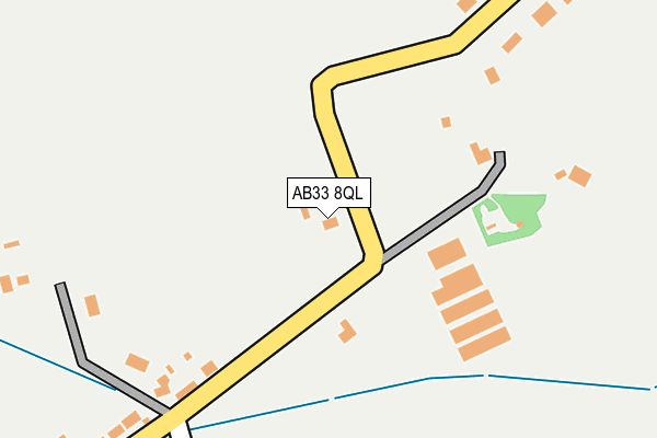 AB33 8QL map - OS OpenMap – Local (Ordnance Survey) AB33 8QL map - OS OpenMap – Local (Ordnance Survey)