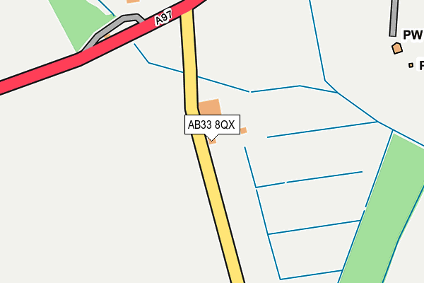 AB33 8QX map - OS OpenMap – Local (Ordnance Survey) AB33 8QX map - OS OpenMap – Local (Ordnance Survey)