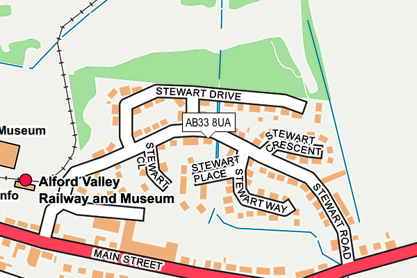 AB33 8UA map - OS OpenMap – Local (Ordnance Survey) AB33 8UA map - OS OpenMap – Local (Ordnance Survey)