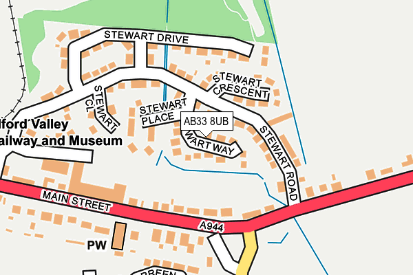 AB33 8UB map - OS OpenMap – Local (Ordnance Survey)