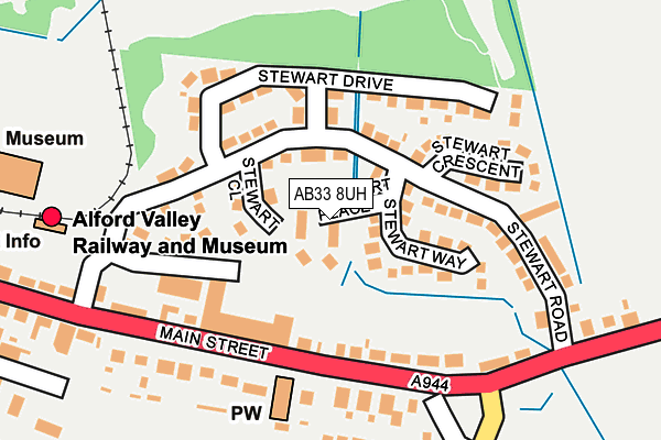 AB33 8UH map - OS OpenMap – Local (Ordnance Survey)