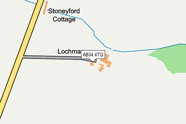 AB34 4TQ map - OS OpenMap – Local (Ordnance Survey) AB34 4TQ map - OS OpenMap – Local (Ordnance Survey)