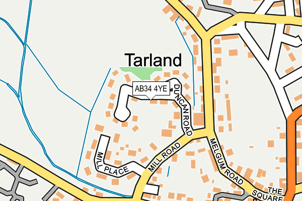 AB34 4YE map - OS OpenMap – Local (Ordnance Survey)