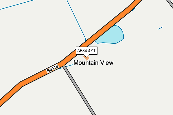 AB34 4YT map - OS OpenMap – Local (Ordnance Survey) AB34 4YT map - OS OpenMap – Local (Ordnance Survey)