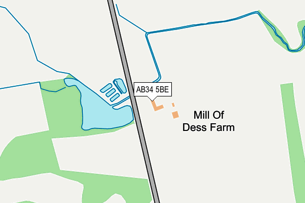 AB34 5BE map - OS OpenMap – Local (Ordnance Survey)