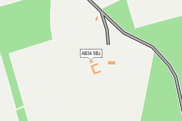 AB34 5BJ map - OS OpenMap – Local (Ordnance Survey)