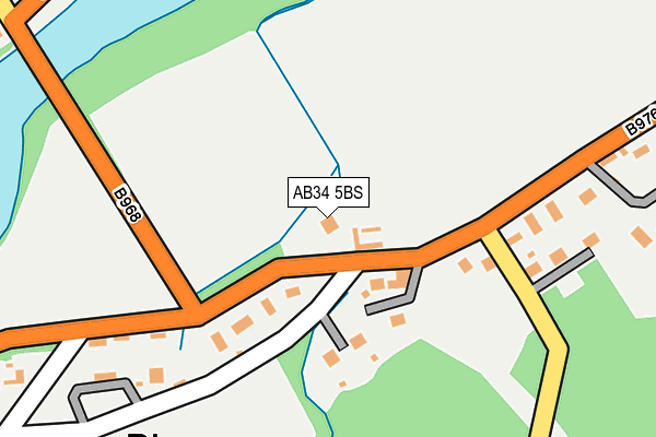 AB34 5BS map - OS OpenMap – Local (Ordnance Survey) AB34 5BS map - OS OpenMap – Local (Ordnance Survey)