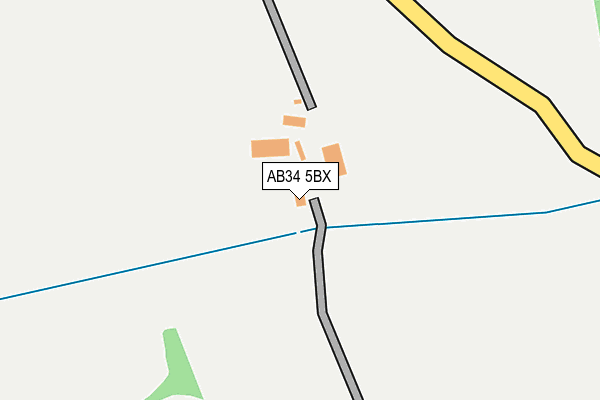 AB34 5BX map - OS OpenMap – Local (Ordnance Survey) AB34 5BX map - OS OpenMap – Local (Ordnance Survey)