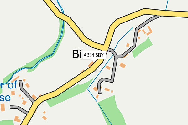AB34 5BY map - OS OpenMap – Local (Ordnance Survey) AB34 5BY map - OS OpenMap – Local (Ordnance Survey)