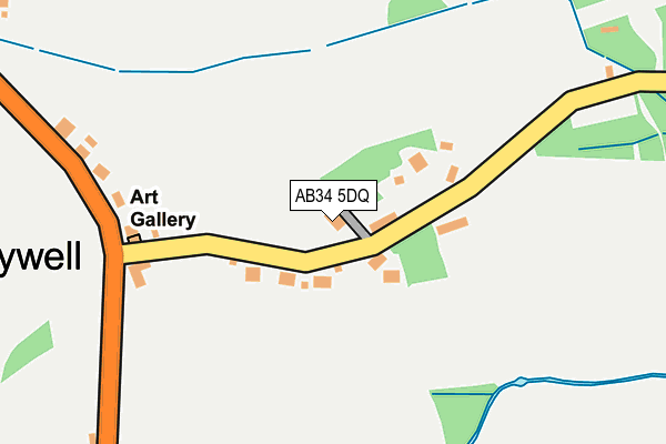 AB34 5DQ map - OS OpenMap – Local (Ordnance Survey) AB34 5DQ map - OS OpenMap – Local (Ordnance Survey)