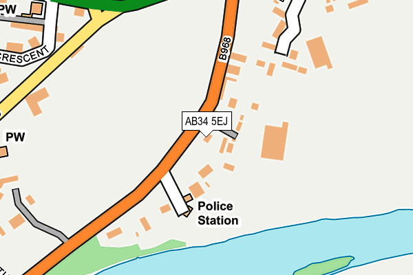 AB34 5EJ map - OS OpenMap – Local (Ordnance Survey) AB34 5EJ map - OS OpenMap – Local (Ordnance Survey)