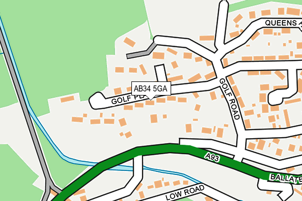 AB34 5GA map - OS OpenMap – Local (Ordnance Survey) AB34 5GA map - OS OpenMap – Local (Ordnance Survey)