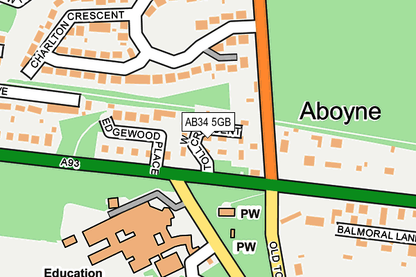 AB34 5GB map - OS OpenMap – Local (Ordnance Survey) AB34 5GB map - OS OpenMap – Local (Ordnance Survey)
