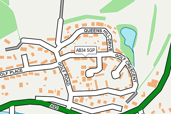 AB34 5GP map - OS OpenMap – Local (Ordnance Survey) AB34 5GP map - OS OpenMap – Local (Ordnance Survey)
