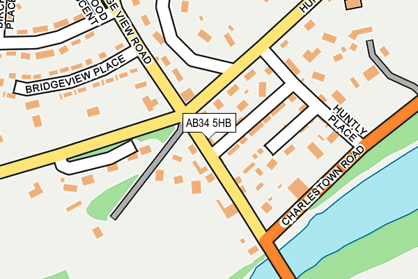 AB34 5HB map - OS OpenMap – Local (Ordnance Survey) AB34 5HB map - OS OpenMap – Local (Ordnance Survey)
