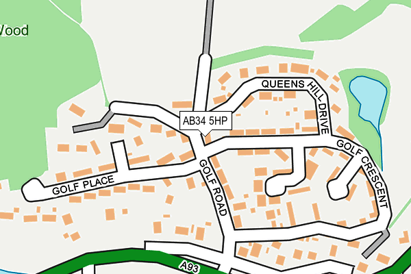 AB34 5HP map - OS OpenMap – Local (Ordnance Survey) AB34 5HP map - OS OpenMap – Local (Ordnance Survey)