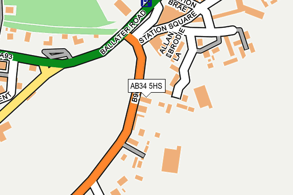 AB34 5HS map - OS OpenMap – Local (Ordnance Survey) AB34 5HS map - OS OpenMap – Local (Ordnance Survey)