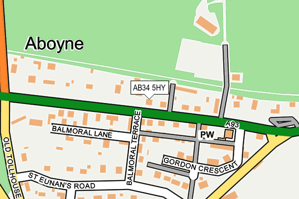 AB34 5HY map - OS OpenMap – Local (Ordnance Survey) AB34 5HY map - OS OpenMap – Local (Ordnance Survey)