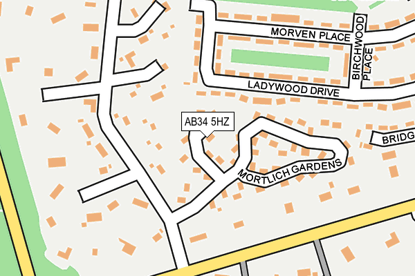 AB34 5HZ map - OS OpenMap – Local (Ordnance Survey) AB34 5HZ map - OS OpenMap – Local (Ordnance Survey)