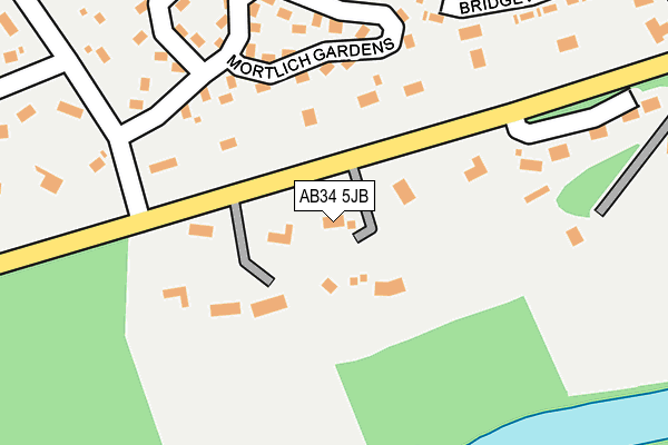 AB34 5JB map - OS OpenMap – Local (Ordnance Survey) AB34 5JB map - OS OpenMap – Local (Ordnance Survey)
