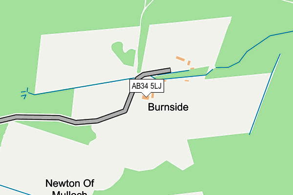 AB34 5LJ map - OS OpenMap – Local (Ordnance Survey) AB34 5LJ map - OS OpenMap – Local (Ordnance Survey)