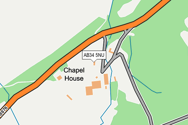 AB34 5NU map - OS OpenMap – Local (Ordnance Survey) AB34 5NU map - OS OpenMap – Local (Ordnance Survey)