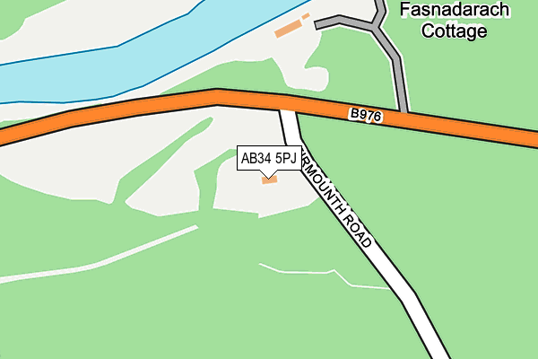 AB34 5PJ map - OS OpenMap – Local (Ordnance Survey) AB34 5PJ map - OS OpenMap – Local (Ordnance Survey)