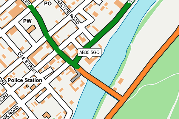 AB35 5GQ map - OS OpenMap – Local (Ordnance Survey) AB35 5GQ map - OS OpenMap – Local (Ordnance Survey)