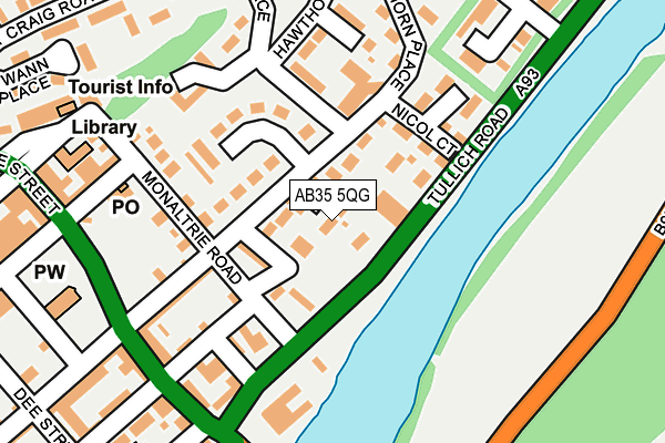 AB35 5QG map - OS OpenMap – Local (Ordnance Survey) AB35 5QG map - OS OpenMap – Local (Ordnance Survey)