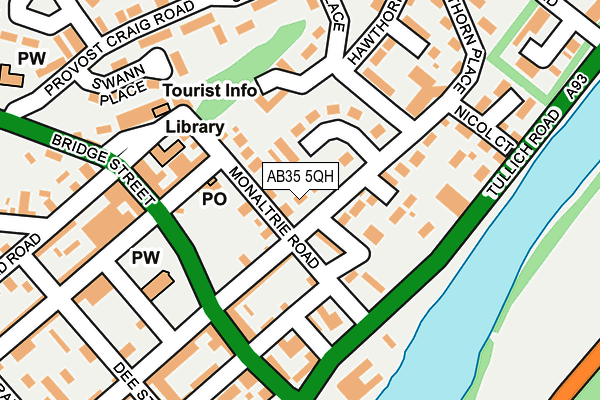 AB35 5QH map - OS OpenMap – Local (Ordnance Survey) AB35 5QH map - OS OpenMap – Local (Ordnance Survey)