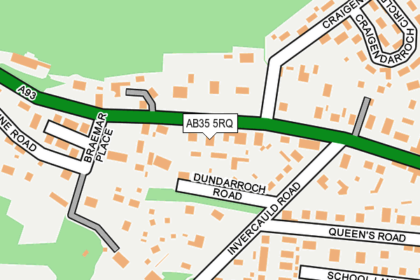 AB35 5RQ map - OS OpenMap – Local (Ordnance Survey) AB35 5RQ map - OS OpenMap – Local (Ordnance Survey)