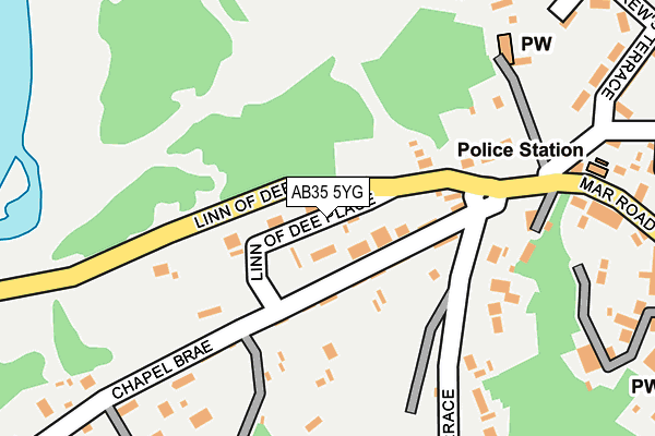 AB35 5YG map - OS OpenMap – Local (Ordnance Survey) AB35 5YG map - OS OpenMap – Local (Ordnance Survey)