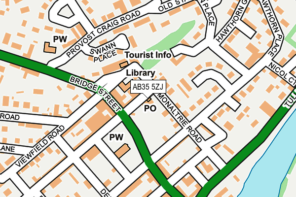 AB35 5ZJ map - OS OpenMap – Local (Ordnance Survey) AB35 5ZJ map - OS OpenMap – Local (Ordnance Survey)