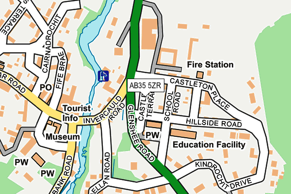 AB35 5ZR map - OS OpenMap – Local (Ordnance Survey) AB35 5ZR map - OS OpenMap – Local (Ordnance Survey)