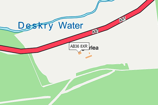 AB36 8XR map - OS OpenMap – Local (Ordnance Survey)