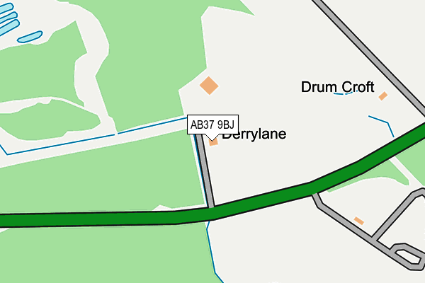 AB37 9BJ map - OS OpenMap – Local (Ordnance Survey) AB37 9BJ map - OS OpenMap – Local (Ordnance Survey)