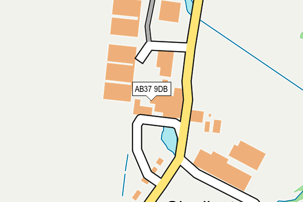 AB37 9DB map - OS OpenMap – Local (Ordnance Survey) AB37 9DB map - OS OpenMap – Local (Ordnance Survey)