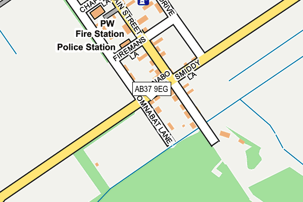 AB37 9EG map - OS OpenMap – Local (Ordnance Survey) AB37 9EG map - OS OpenMap – Local (Ordnance Survey)