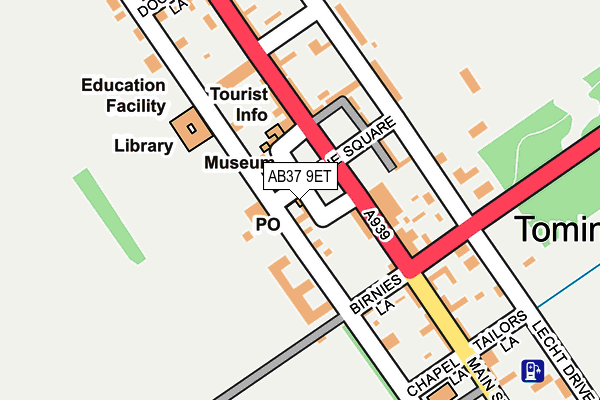 AB37 9ET map - OS OpenMap – Local (Ordnance Survey) AB37 9ET map - OS OpenMap – Local (Ordnance Survey)