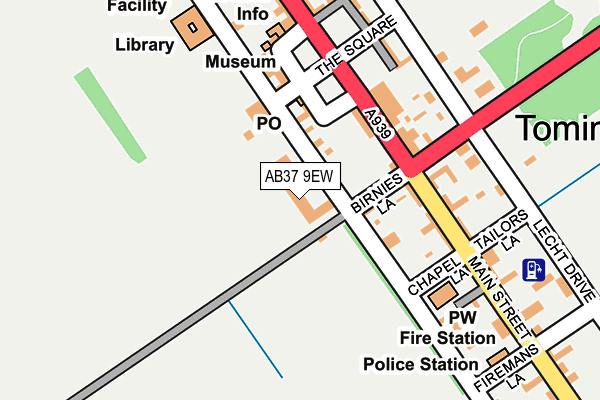 AB37 9EW map - OS OpenMap – Local (Ordnance Survey) AB37 9EW map - OS OpenMap – Local (Ordnance Survey)