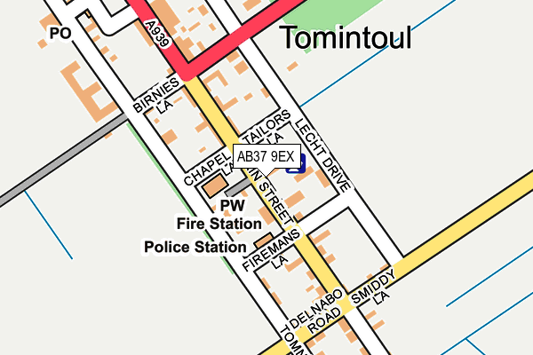 AB37 9EX map - OS OpenMap – Local (Ordnance Survey) AB37 9EX map - OS OpenMap – Local (Ordnance Survey)