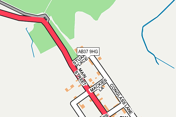 AB37 9HG map - OS OpenMap – Local (Ordnance Survey) AB37 9HG map - OS OpenMap – Local (Ordnance Survey)