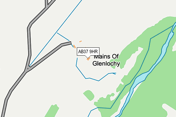 AB37 9HR map - OS OpenMap – Local (Ordnance Survey) AB37 9HR map - OS OpenMap – Local (Ordnance Survey)