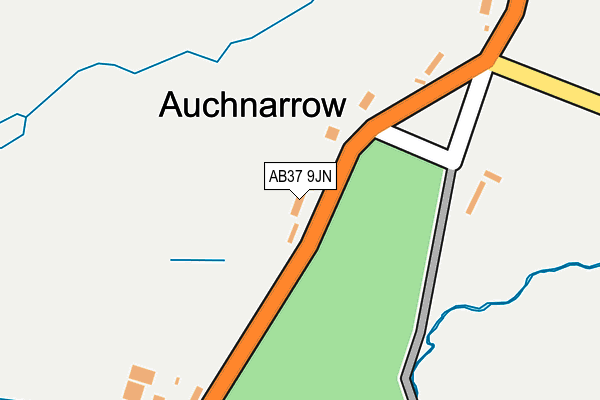 AB37 9JN map - OS OpenMap – Local (Ordnance Survey) AB37 9JN map - OS OpenMap – Local (Ordnance Survey)